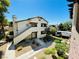 Two story building with exterior stairs and landscaping at 5086 Jeffreys St # 201, Las Vegas, NV 89119
