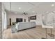 Inviting living room with a gray sofa, and a modern entertainment center at 6276 Olde Lockford Ct, Las Vegas, NV 89139