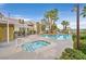 Inviting community pool and spa with ample lounge chairs at 7950 W Flamingo Rd # 1054, Las Vegas, NV 89147