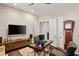 Spacious home office featuring built-in cabinetry and hardwood floors at 9113 Golden Eagle Dr, Las Vegas, NV 89134