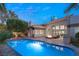 Evening view of the refreshing pool area at 9113 Golden Eagle Dr, Las Vegas, NV 89134
