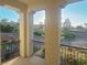 Balcony featuring ornate railings and beautiful golf course views, ideal for relaxation and outdoor enjoyment at 927 Via Canale Dr, Henderson, NV 89011