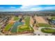 Aerial view of golf course with water features at 10525 Findlay Ave, Las Vegas, NV 89134