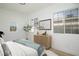 Bedroom with dresser and large windows at 1108 Cunningham Dr, Las Vegas, NV 89106