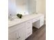 Double vanity bathroom with white cabinets and modern fixtures at 2132 Fred Brown Dr, Las Vegas, NV 89106