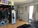 Bright bedroom with wood floors and closet at 2679 Jacyra Ave, Las Vegas, NV 89121