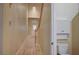 Bright hallway with wood-look floors and access to upstairs at 2721 Tahiti Isle Ave, North Las Vegas, NV 89031