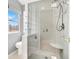 Main bathroom with walk-in shower and toilet at 2823 Camelback Ln, Henderson, NV 89074