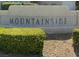 Mountainside community entrance sign at 2823 Camelback Ln, Henderson, NV 89074