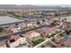 Aerial view of neighborhood, showing homes and school at 319 Horse Pointe Ave, North Las Vegas, NV 89084