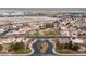 Overhead shot of the neighborhood showcasing the community park with landscaped areas and walking paths at 319 Horse Pointe Ave, North Las Vegas, NV 89084