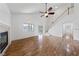 Bright and airy living room with hardwood floors at 319 Horse Pointe Ave, North Las Vegas, NV 89084