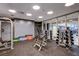 Fully equipped gym with weightlifting equipment and machines for a complete fitness routine at 4565 Dean Martin Dr # 102, Las Vegas, NV 89103