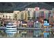 Lake Las Vegas: multi-colored waterfront buildings at 5 Highland Cove Ln, Henderson, NV 89011