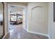 View of main bedroom with a large four-poster bed and access to the bathroom at 528 Copper View St, Henderson, NV 89052