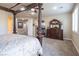 Main bedroom features a fireplace and built-in dresser at 528 Copper View St, Henderson, NV 89052