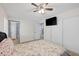 Bedroom with double bed, TV and access to bathroom at 59 N Christy Ln, Las Vegas, NV 89110