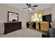 Bright bedroom featuring a double bed and ample closet space at 6145 Sydney Bay Ct, North Las Vegas, NV 89081