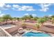 Private backyard oasis with a sparkling pool at 6145 Sydney Bay Ct, North Las Vegas, NV 89081