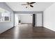 Living room with view of fireplace and backyard at 6223 Foothill Blvd, Las Vegas, NV 89118