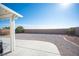 Covered patio and expansive gravel backyard at 8145 Dancing Ave, Las Vegas, NV 89131