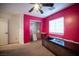 Pink bedroom with a closet and a window at 8145 Dancing Ave, Las Vegas, NV 89131