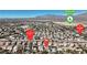 Wide aerial view showcasing home and surroundings at 8501 Vivid Violet Ave, Las Vegas, NV 89143