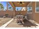 Covered patio dining area, great for outdoor entertaining at 8501 Vivid Violet Ave, Las Vegas, NV 89143