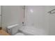 Clean bathroom with shower/tub combo, tile surround, and white fixtures at 8600 W Charleston Blvd # 1034, Las Vegas, NV 89117