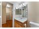 Bathroom with vanity, toilet and large closet at 932 Angel Star Ln, Las Vegas, NV 89145