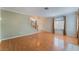 Living room with hardwood floors, fireplace and window at 932 Angel Star Ln, Las Vegas, NV 89145