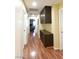 Bright hallway with hardwood floors and built in storage at 9843 Frosty Canyon Ct, Las Vegas, NV 89183