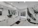 Modern bathroom with marble vanity, soaking tub, and walk-in shower at 10213 Owls Peak Ct, Las Vegas, NV 89144