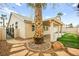 Home exterior and landscaped backyard with a patio at 1036 Aspen Daisy Ave, Henderson, NV 89074