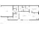 Floor plan showing a two bedroom, two bath home at 10425 Seelos St, Las Vegas, NV 89178