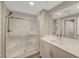 Bathroom featuring a large glass shower with neutral tones at 11250 Hidden Peak Ave # 208, Las Vegas, NV 89135