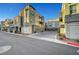 Modern exterior view of townhome complex at 11250 Hidden Peak Ave # 208, Las Vegas, NV 89135