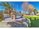 Multi-tiered lion fountain with decorative tile accents at 1245 S Rancho Dr, Las Vegas, NV 89102