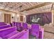 Home theater with plush seating, a large screen, and elegant decor at 1245 S Rancho Dr, Las Vegas, NV 89102