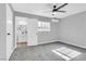 Bedroom featuring natural light, ceiling fan and attached bath access at 139 Ivy St, Henderson, NV 89015