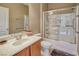 Clean bathroom with shower/tub combo and vanity at 1460 Tannery Hts, Mesquite, NV 89034