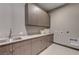 Laundry room features sleek, modern cabinets and a stainless steel sink at 1469 Dragon Stone Pl, Henderson, NV 89012