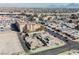 Aerial view showing property,nearby buildings, and distant mountains at 203 N 13Th St, Las Vegas, NV 89101