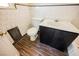 Simple bathroom with white tile and wood floor at 203 N 13Th St, Las Vegas, NV 89101