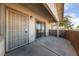 Private patio with security door and sliding glass door at 2050 N Los Feliz St # 133, Las Vegas, NV 89156