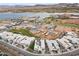 Aerial neighborhood view of luxury modern homes next to a golf course and Lake Las Vegas at 21 Canyon Bay Dr, Henderson, NV 89011