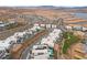 Aerial view of luxury homes with lake and mountain views at 21 Canyon Bay Dr, Henderson, NV 89011