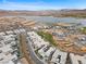 Aerial view of lakefront property, showcasing new construction at 21 Canyon Bay Dr, Henderson, NV 89011