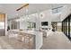 Modern kitchen with a large island and breakfast bar at 21 Canyon Bay Dr, Henderson, NV 89011