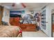 Bedroom with a ceiling fan and overhead lighting features an expansive dresser at 3327 Rio Grande St, Las Vegas, NV 89115